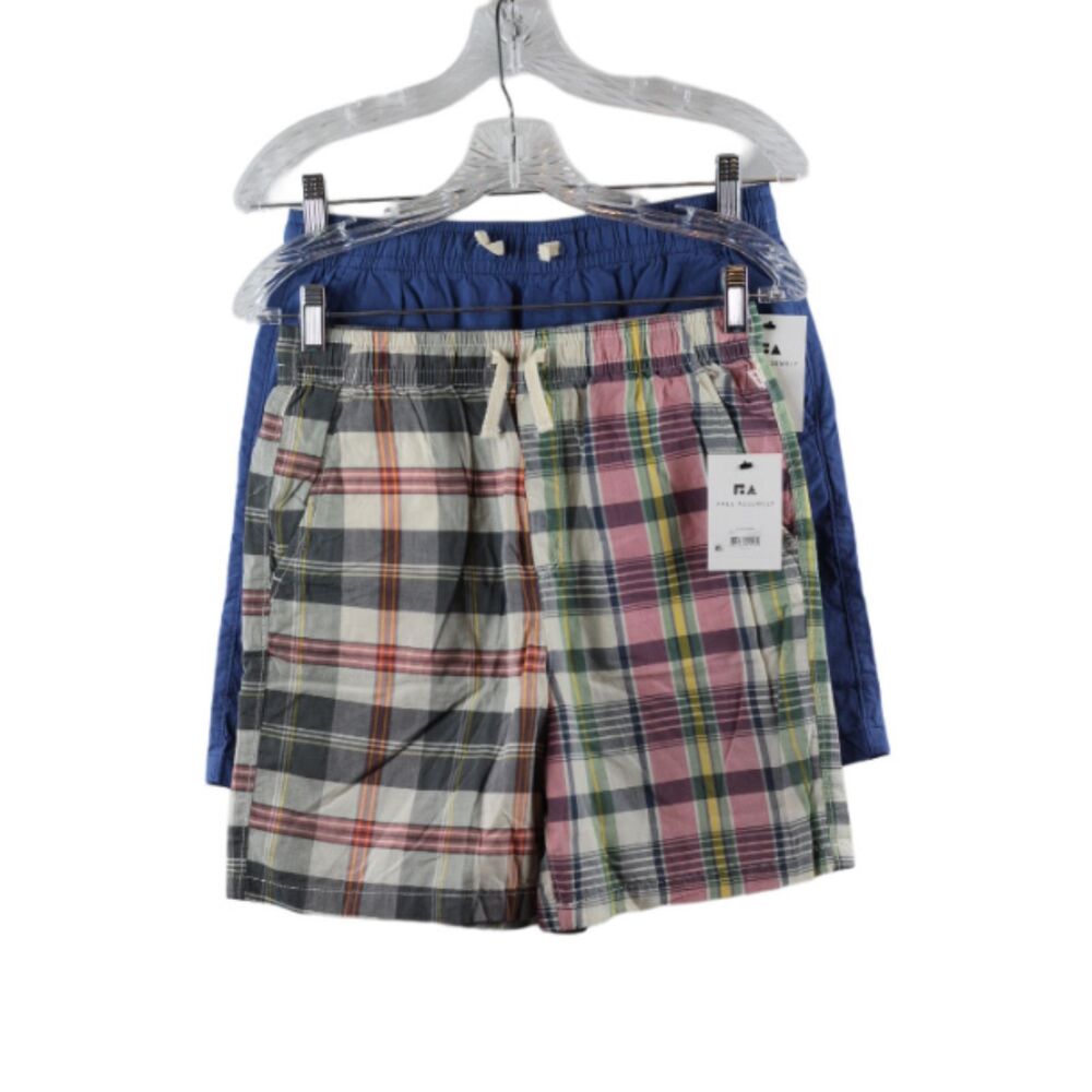 Free Assembly Solid Plaid Boys 2 Piece Doc Shorts XL 14/16 019